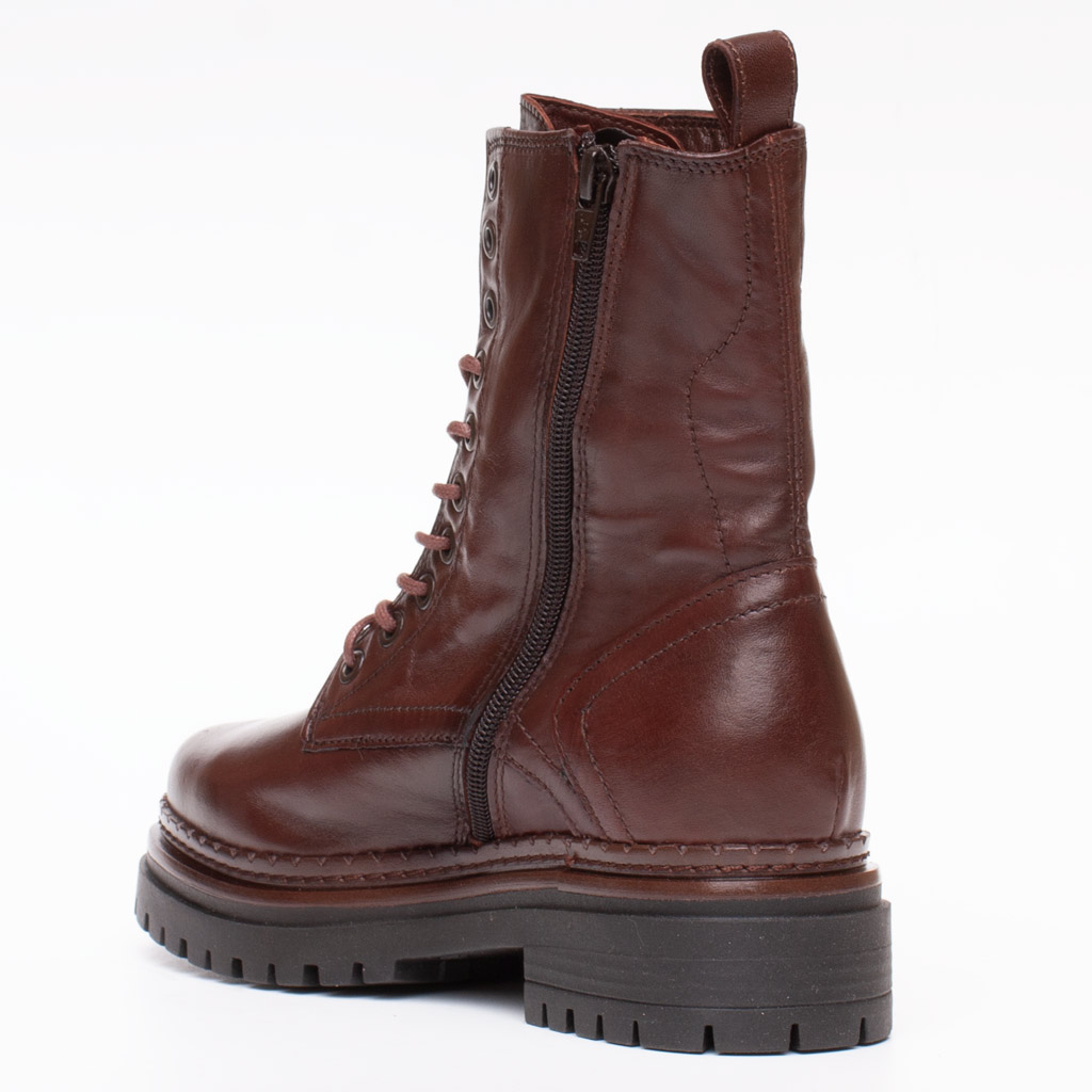 Anfibio marrone in pelle MJUS da donna con zip