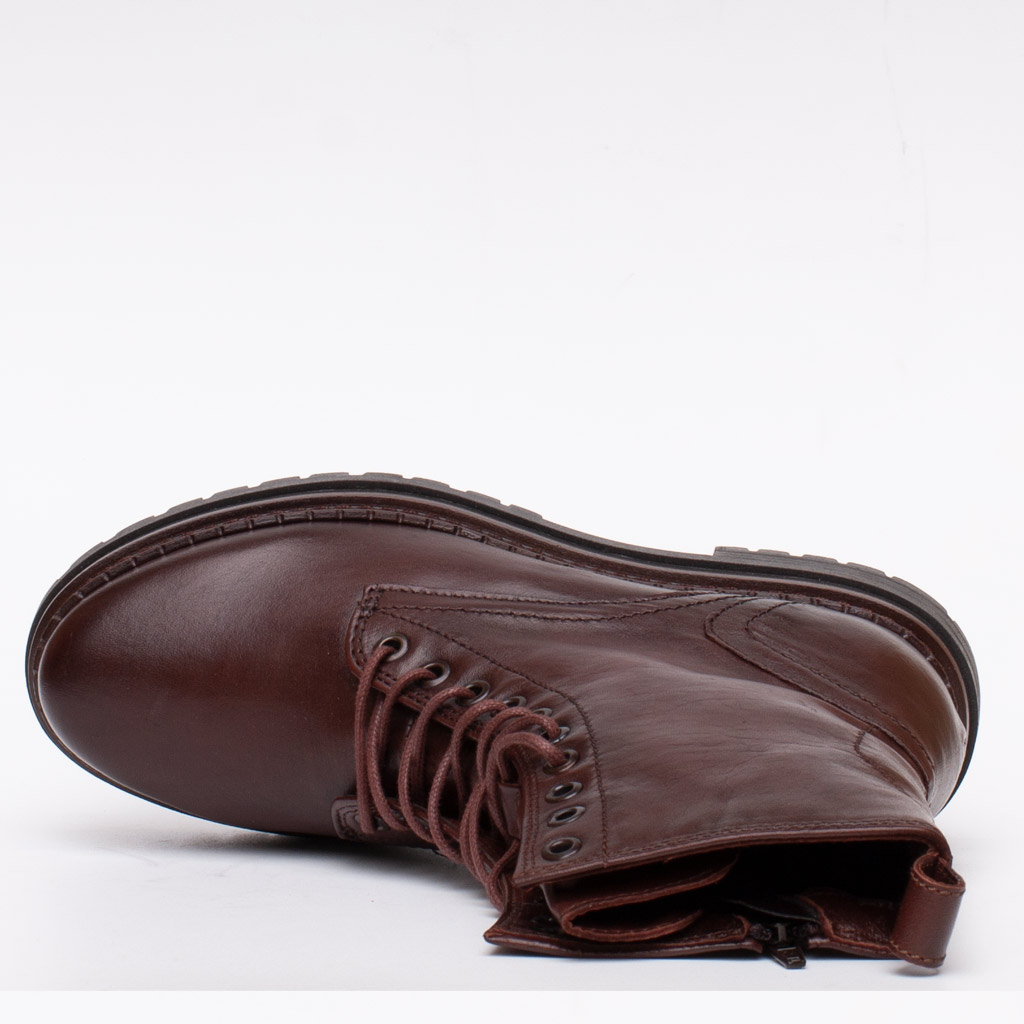 Anfibio marrone in pelle MJUS da donna con zip