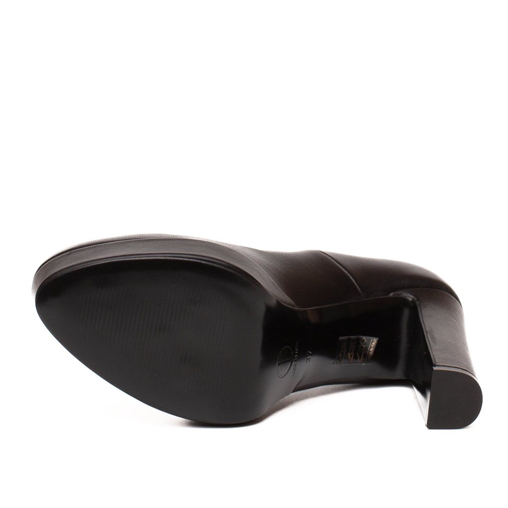 Decollete con Plateau Nero in Pelle luxury