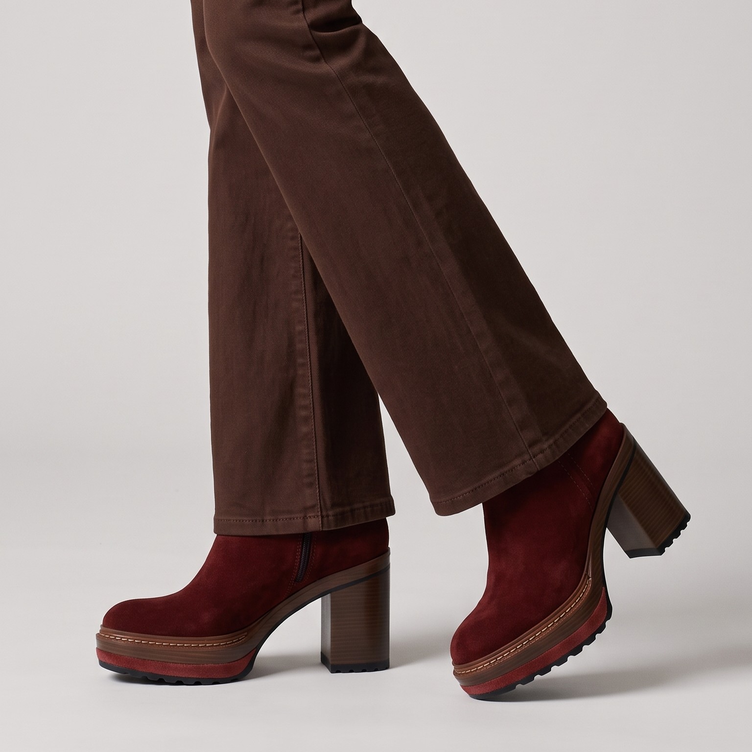 Stivaletto Camoscio Bordeaux Pons Quintana Olivia