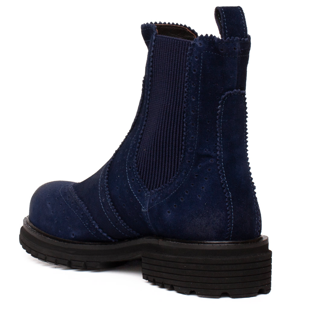 Stivaletto Chelsea Camoscio Blu da Donna