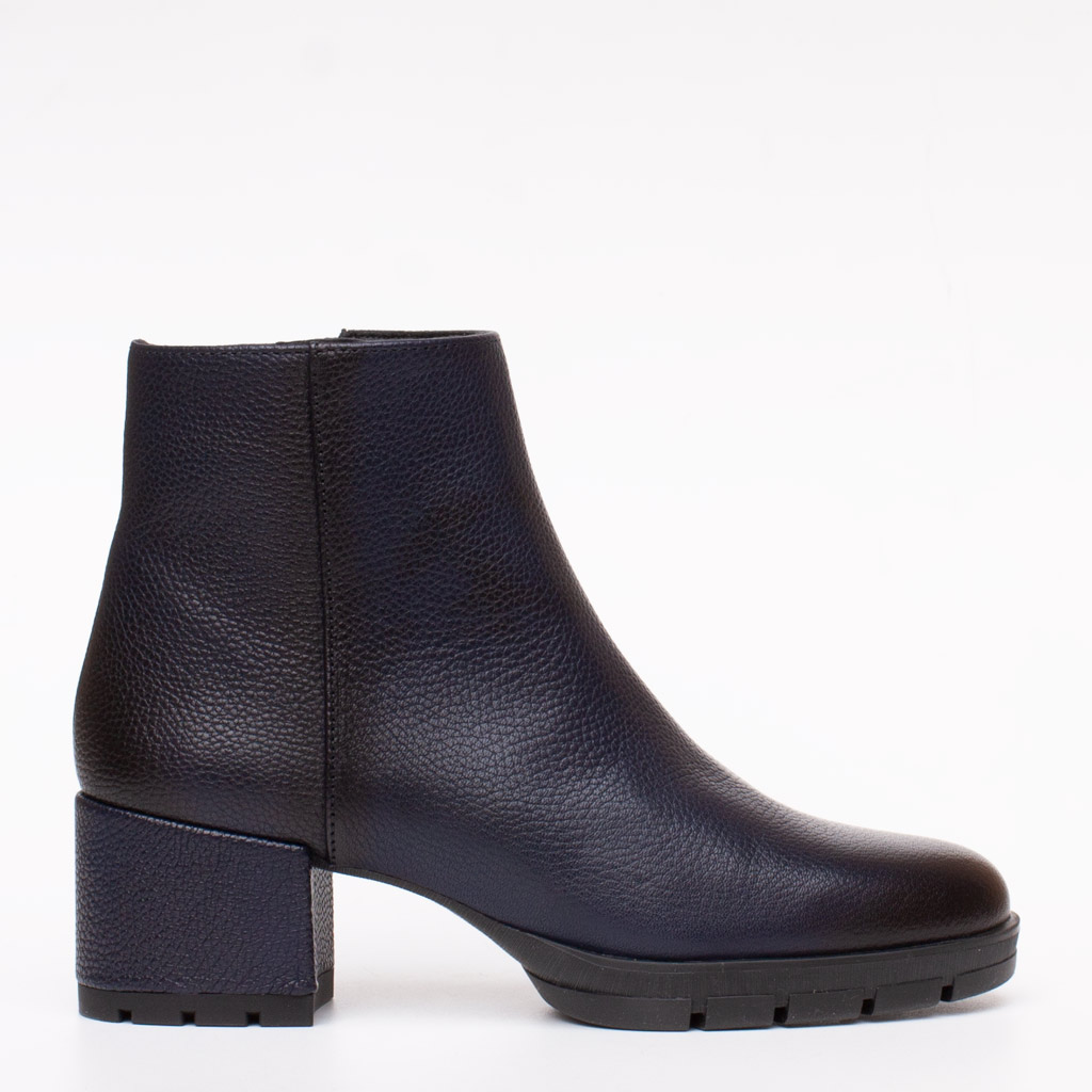Stivaletto Pelle Blu Plateau Jaydi Unisa | Comfort e Tacco Medio
